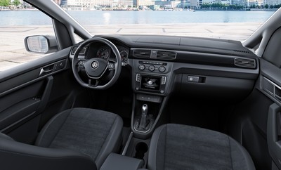 The revamped interior for the new VW Caddy