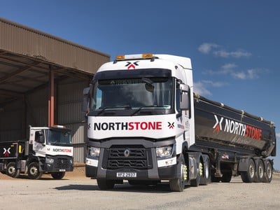 Northstone delighted with performance of their first Renault Range C tippers & mixers-66705
