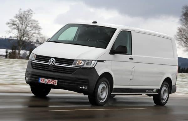 The Volkswagen ABT eTransporter 6.1 being driven