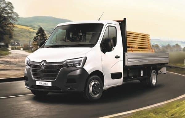 Renault Master Dropside being driven