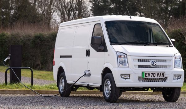 Orders are now being taken for the innovative all-electric DFSK EC35 van front.