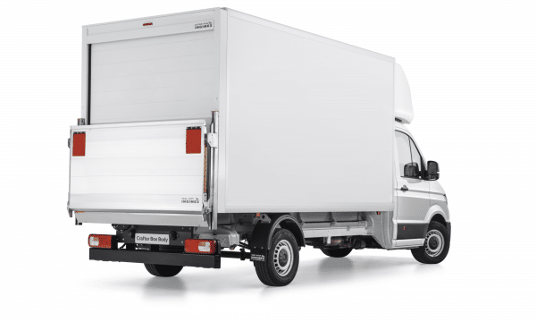 Volkswagen Crafter Luton tail lift rear