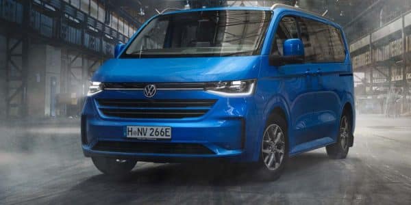 The VW Transporter Shuttle in blue - can be ordered
